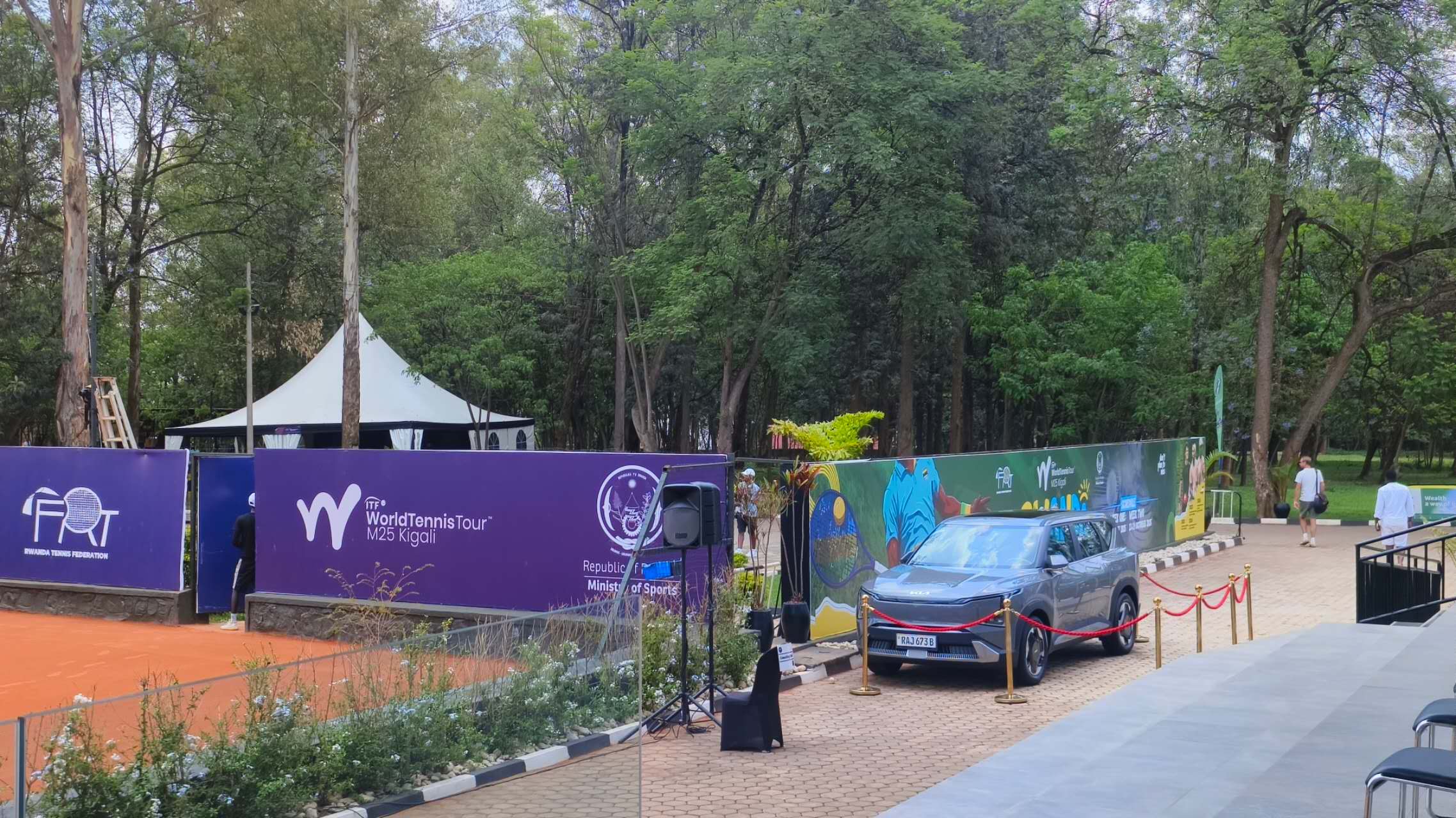 World Tennis Tour M25 Kigali — Triple Goats brand presence